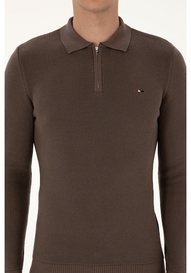 U.s. Polo Assn. Erkek Vizon Kazak /triko 50313685-vr052 Vizon