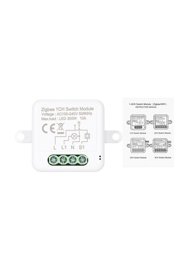 Zigbee 1ch Mini Röle Modülü Akıllı Ev Anahtarı Beyaz