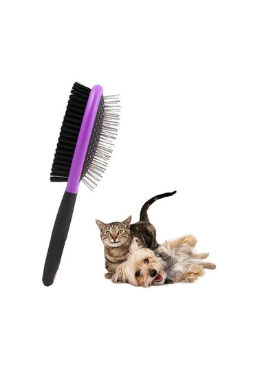 Büro Ev Evcil Hayvanı İçin Çift Taraf Kedi Köpek Temizleme Fırçası