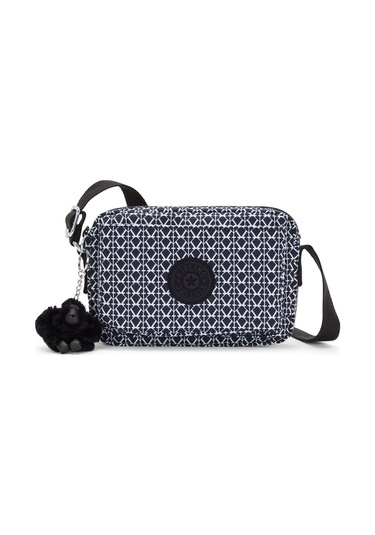 Kıplıng Abanu Küçük Boy Omuz Çantası Siyah Sıgnature Prınt Siyah