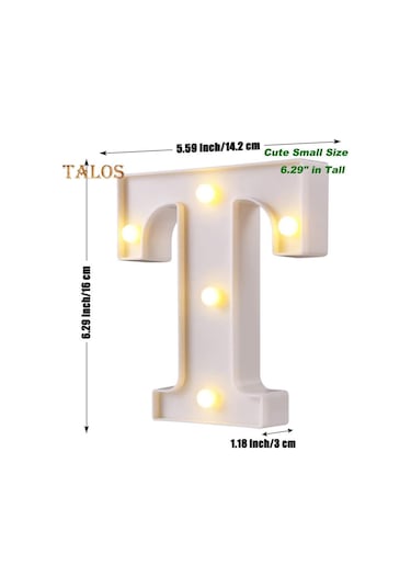 Tl Alfabe Mektubu Led Gece Lambası Lambası Açık Ev Kulübü Düğün Parti Duvar Dekor Y Sıcak Beyaz
