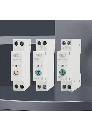 Teltree St-63t Akıllı Wifi Kesici: Akıllı Telefon İle Uzaktan Kontrol, Zamanlı Açma-kapama, 63a Akım, 90-360v, Plastik, St-63t Modeli 1-gang