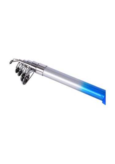 Folinda 2.1m Mavi Teleskopik Deniz Kamışı - Fiberglas, 2kg Yüke Dayanıklı, 45cm Konuşmuş Uzunluk