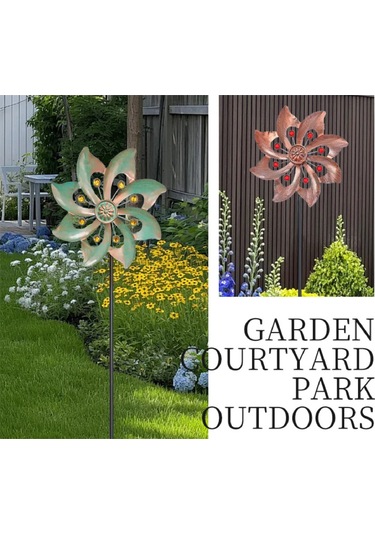 Xindoker Bahçe Ve Avlu İçin Demir Çevreci Süs Eşyası - Kırmızı Renkli 95cm Ornamental Fırça