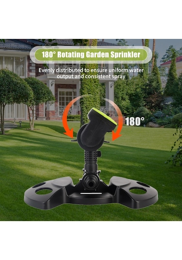 Hallow 180 Derece Döner Ayarlanabilir Bahçe Fıskiyesi Yeşil