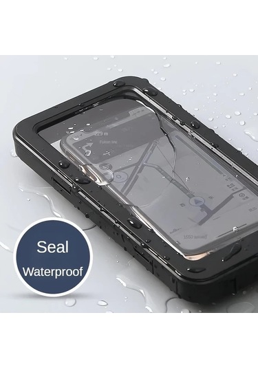 Xuweiwei Her Türlü Telefona Uygun Motosiklet Gidon Tutucu Dikiz Aynası Yağmurluklu 360 Derece Döner Büyük Boy -