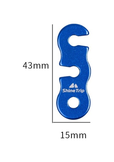 Xindoker Alüminyum Çadır Rope Kilitçisi - 3g Hafif, 5mm Açık, Üç Gözlü, Rope Ayarlamalı Dış Mekan Aksesuarı Mavi Mavi