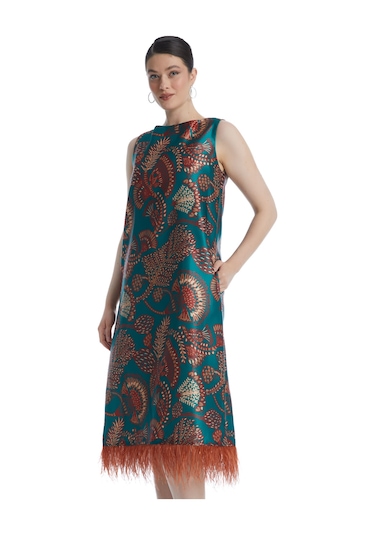 Kadın Kolsuz Elbise - Desenli, Otriş Detaylı - Modern Ve Şık Tasarım - Özel Gün Ve Davetler İçin Elbise Petrol Kadın Kolsuz Elbise - Desenli, Otriş Detaylı - Modern Ve Şık Tasarım - Özel Gün Ve Davetler İçin Elbise Petrol