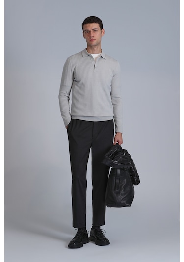 Lufian Aden Erkek Kazak Açık Gri Açık Gri 112090127100180 Açık Gri