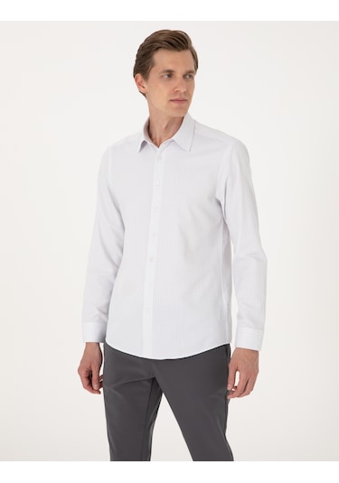 Pierre Cardin Erkek Gri Gömlek Desenli 50307263-vr024 Gri