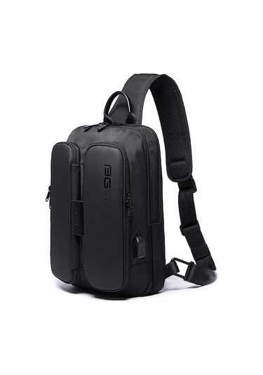 Fastbuy Bange Usb Girişli Çapraz Sırt & Göğüs Çantası Siyah Siyah