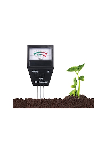 2'si 1 Arada Toprak Ph Ölçer Verimlilik Test Cihazı Ph Test Cihazı Bahçe Çiftlik Çim İç Mekan Dış Mekan Bitki Bakımı