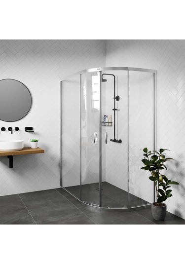 Blackline Asimetrik Oval 5Mm Temperli Duşakabin H:190 90 x 120 CM