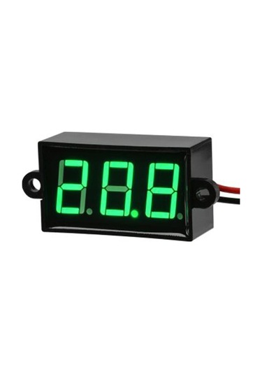 0.56 inç 3.5-30V 2 Kablolu DC Yeşil Voltmetre