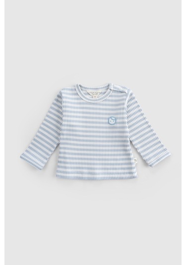 Organik Pamuklu Kaşkorse Modal Mavi Bebek Takımı Mavi