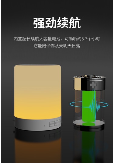 Xiyyadms 3w Multifonksiyonel Led Işık Ve Bluetooth Hoparlör - Dokunmatik Kontrol, 7 Renkli Ambians, A Kalite Pil, Fcc Ce Onaylı, Modern Minimalist Masa/yatak Odası Işığı