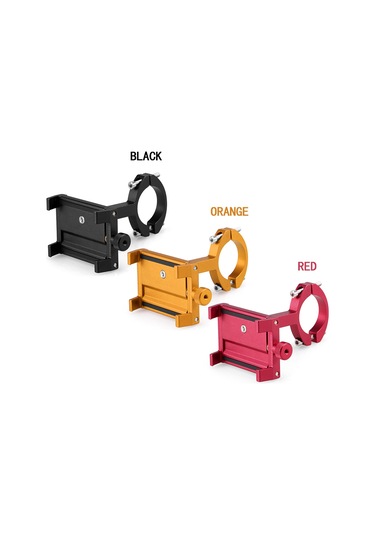 Gajeena Alüminyum Çelik Bisiklet Telefon Tutucu - 6.2-10cm Genişlik Ayarlanabilir, Sıkıca Tutma, Kolye Montajlı, Turuncu