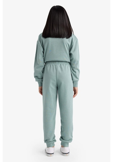 Defacto Kız Çocuk Standart Fit Basic Düz Beli Lastikli Jogger Eşofman Altı Y1226a625augn1129 Yeşil