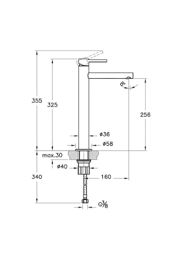 VitrA Origin Çanak Large Lavabo Bataryası Krom A42558