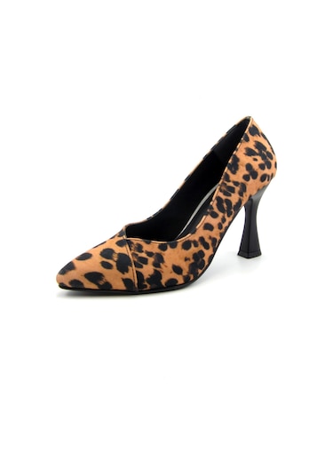 Jatqılı Exclusive Leopar Kadeh Topuklu Ayakkabı Leopar