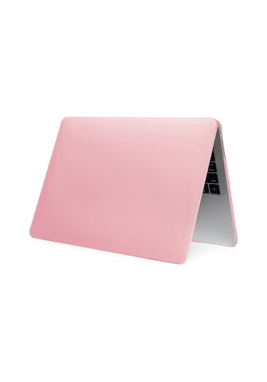 Ally Macbook Air 13 A1932 2018 A2179 2020  Kristal Kapak Koruma Kılıf Pembe