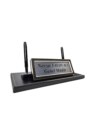 Prozenis Pr2650 Deri Masa Üstü İsimlik Masa İsimliği