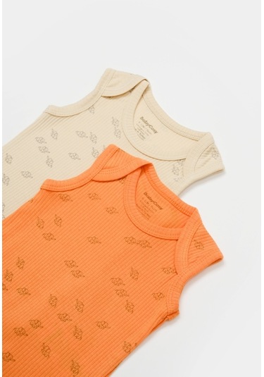 BabyCosy Organik Modal Fil Baskılı 2'li Askılı Badi 001