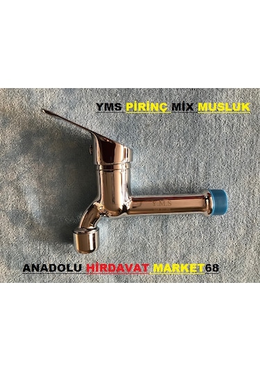 Yms Mix Musluk Aç Kapa Musluk Uzun Pirinç Krom