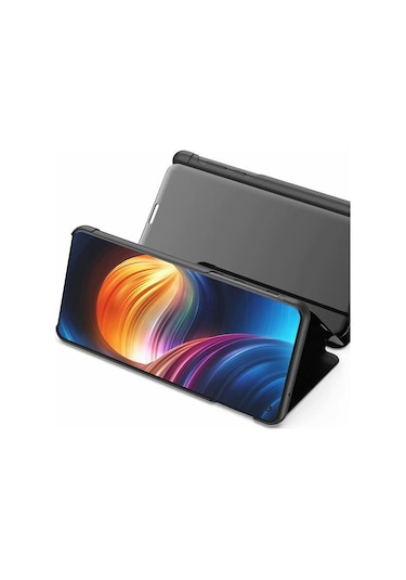 Xiaomi 12 Pro Kaplama Ayna Tutuculu Yatay Çevirme Deri Kılıf