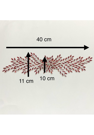 Ütüyle Yapışan Kristal Taşlı Aplike - Kırmızı