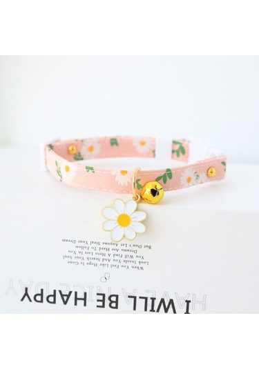 Geeksen Küçük Kedi Köpekler İçin Güvenli Kanca Çiçekli Bilezik, Çift Katlı Gelişmiş Model, Pembe, S 18-30cm , Günlük Kullanım İçin Dayanıklı Züccaciye Aksesuarı