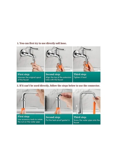 Esnek Su Hortumu Uzatma 20 Cm Silikon Ayarlanabilir B Diğer