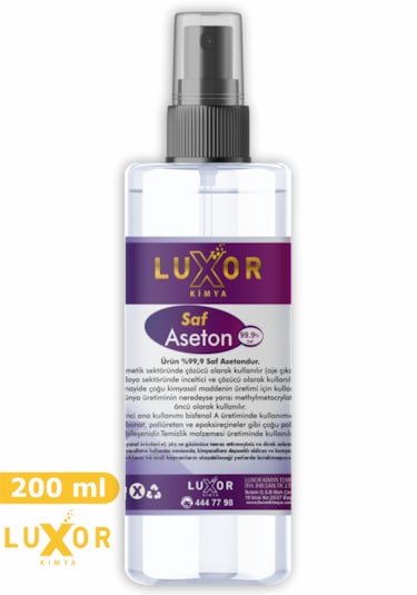 Luxor Kimya 200 ml Saf Aseton Oje Çıkarıcı Oje Temizleme 200 ml