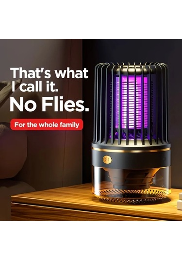 Xuweiwei 1 Takım Premium Usb Şarj Edilebilir Sessiz Sivrisinek Öldürücü Siyah Şarj Ediliyor Dış Mekan Büyük Kapasite