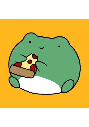 Kurbağa Ve Pizza - Pizza Sevgisi Kupa Bardak Çok Renkli