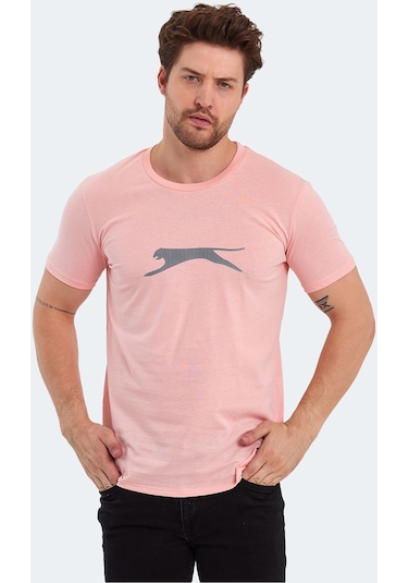 Slazenger SECTOR I Erkek Baskılı Somon Tişört