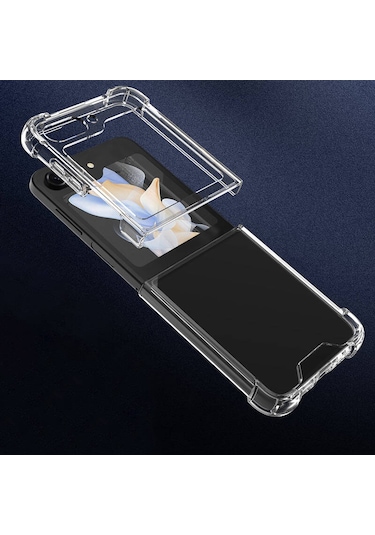 Zore Galaxy Z Flip 5 Uyumlu Msra Nitro Anti Shock Silikon-renksiz Renksiz