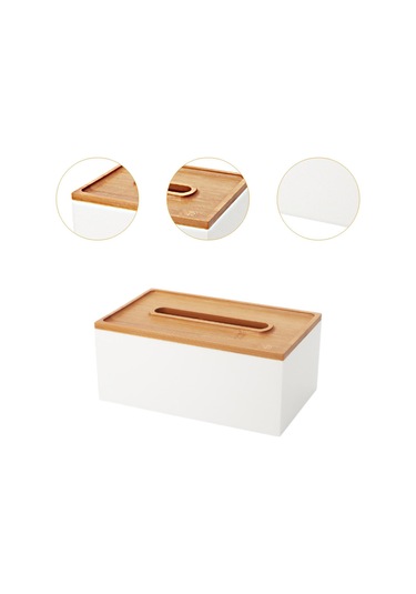 Homyl Mendil Tutucu Modern Dekorasyon Sehpa Için Kağıt Kutusu Beyaz