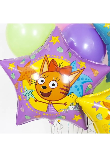 Eventbox Üç Kedili Balon Seti 373545234 GRİ