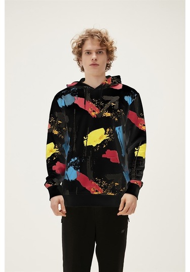 22.02.12.029 Bad Bear Paınter Hoodıe Erkek Sweat NIGHT Çok Renkli