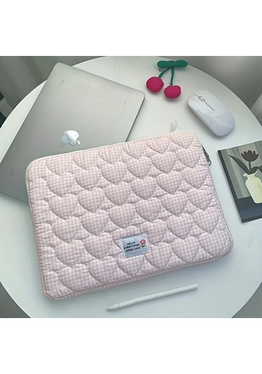 Elmpaly 15-15.6 İnç Blue Love Moda Dizüstü Bilgisayar Kılıfı Taşınabilir Şok Emici Mavi Aşk