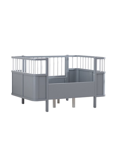 Siesta Büyüyen Beşik 90 x 130 CM - Gri + 1 Comfort Yatak Gri