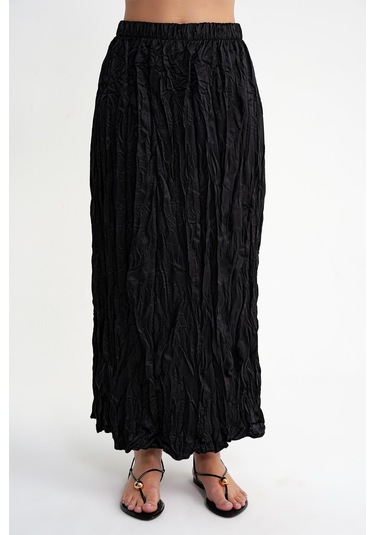 4623 Kadın Kraşlı Düz Saten Etek Siyah Siyah 4623 Kadın Kraşlı Düz Saten Etek Siyah Siyah