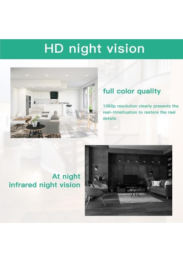 Vkemall X2 Mini Wifi - 4k Hd Gece Görüşü, Hareket Algılama, Ev Güvenliği, Uzaktan İzleme, Kablosuz Kolay Kurulum Ip Kameralı