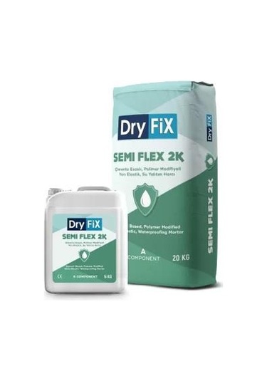 Dryfix Semi Flex 2k Yarı Elastik Çimento Esaslı Sürme Su Yalıtımı 25 Kg Set