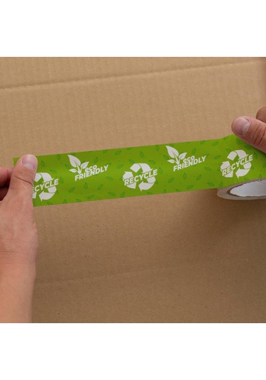 Geri Dönüşüm Yeşil Koli Bandı En:45cm Metraj:66metre 1.adet