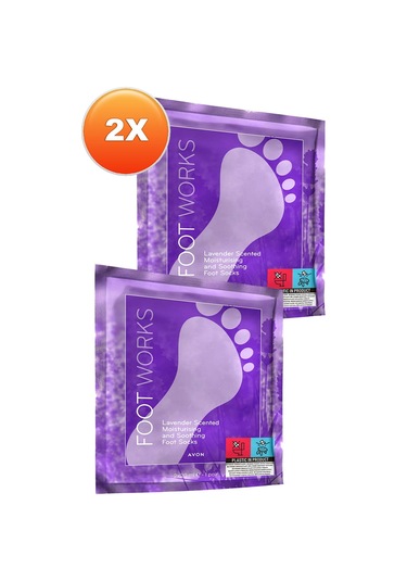 Avon Foot Works Lavanta Kokulu Nemlendirici Ve Rahatlatıcı Ayak Çorabı 2'li