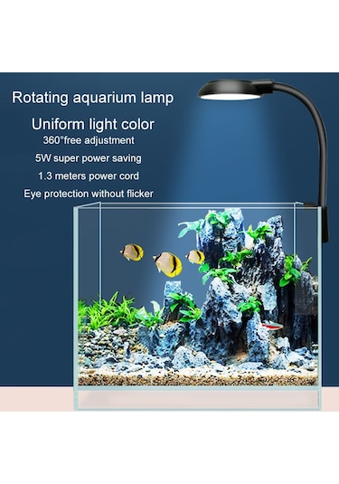 Sones 5w Balık Tankı Led Klip Işık Usb Fişi Aydınlatma Akvaryum Saydam Su Bitkileri Lamba