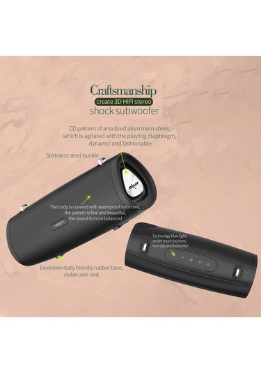 Reedark Taşınabilir Bluetooth Hoparlör Ipx5 Su Geçirmez, 30 Saat Çalışma, Hi-fi Ses, Fm Radyo, Tf Kart Destekli Parti Ve Dış Mekan Hoparlörü