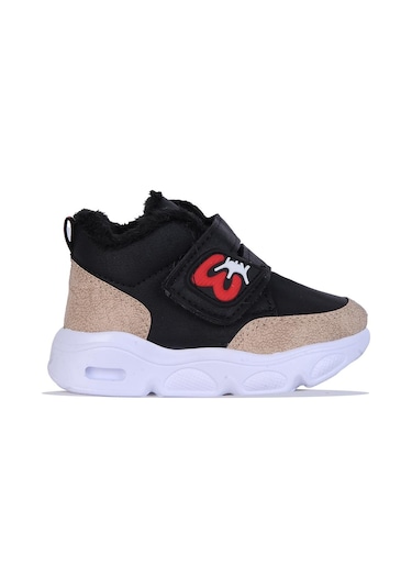 Skuaıter 7600 Siyah Bebe Cırtlı Erkek Çocuk Kürklü Bot Siyah